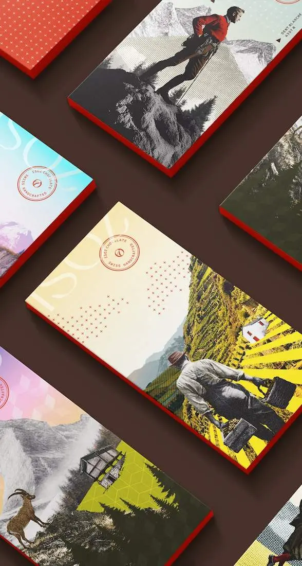 Tablettes de chocolat de la collection Wallis Heritage