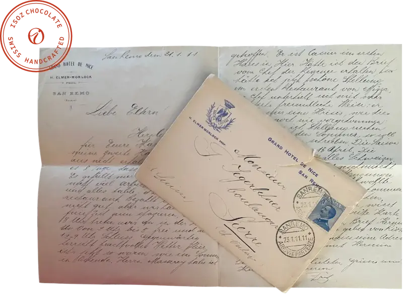 Lettre de Sanremo de Frédéric Samuel Jegerlehner, source d'inspiration familiale